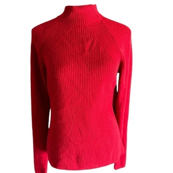 Price Drop!!🖤!! ERDOS PURE CASHMERE SWEATER PULLOVER SUPER SOFT DEEP RED size M - Picture 3 of 7
